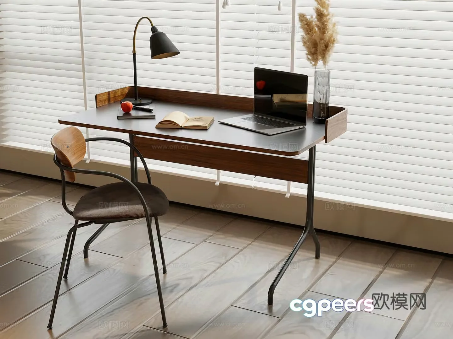 Medieval style desk 3d model