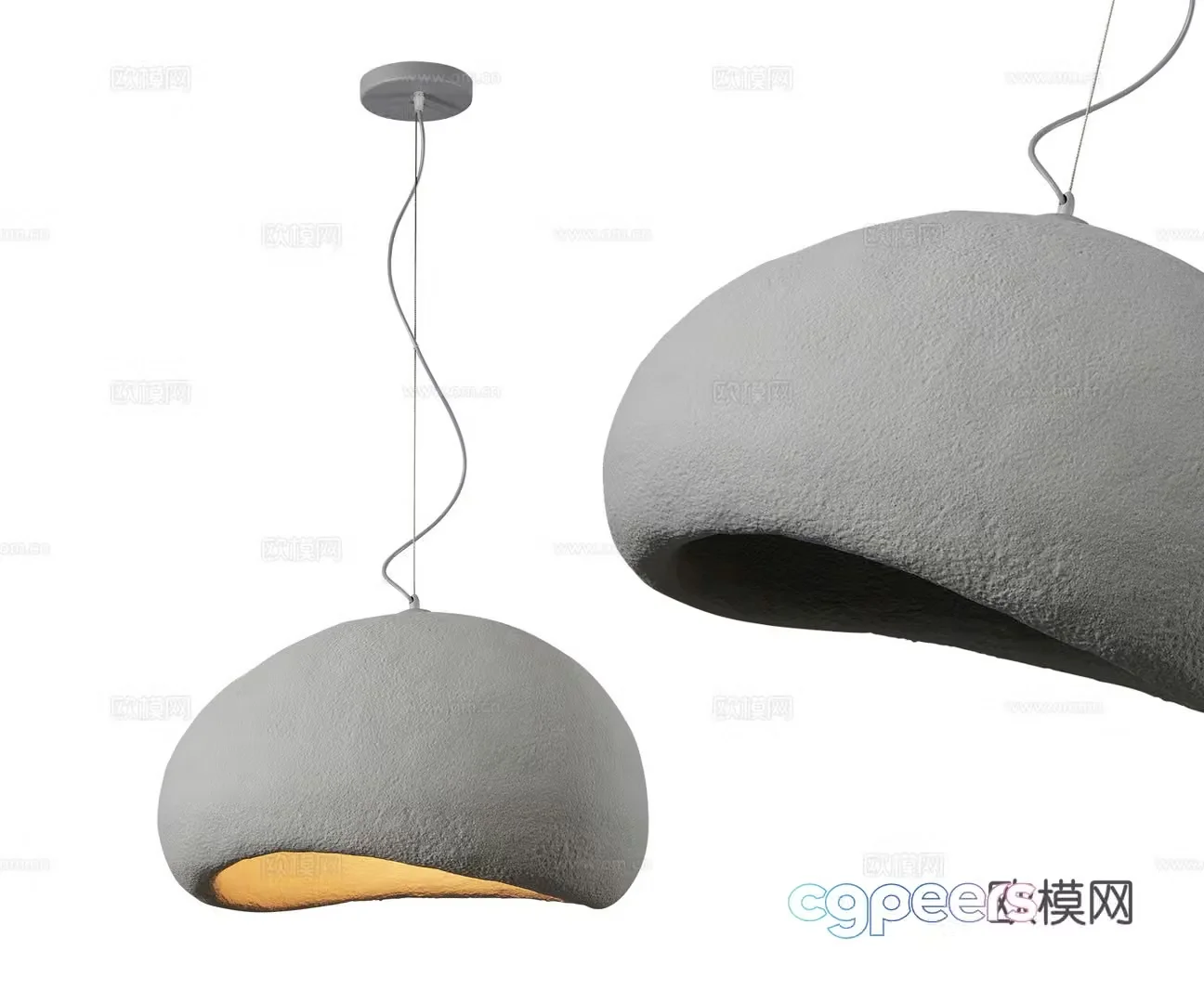 Micro-cement chandelier Cement chandelier Restaurant chandelier Medium chandelier 3D model