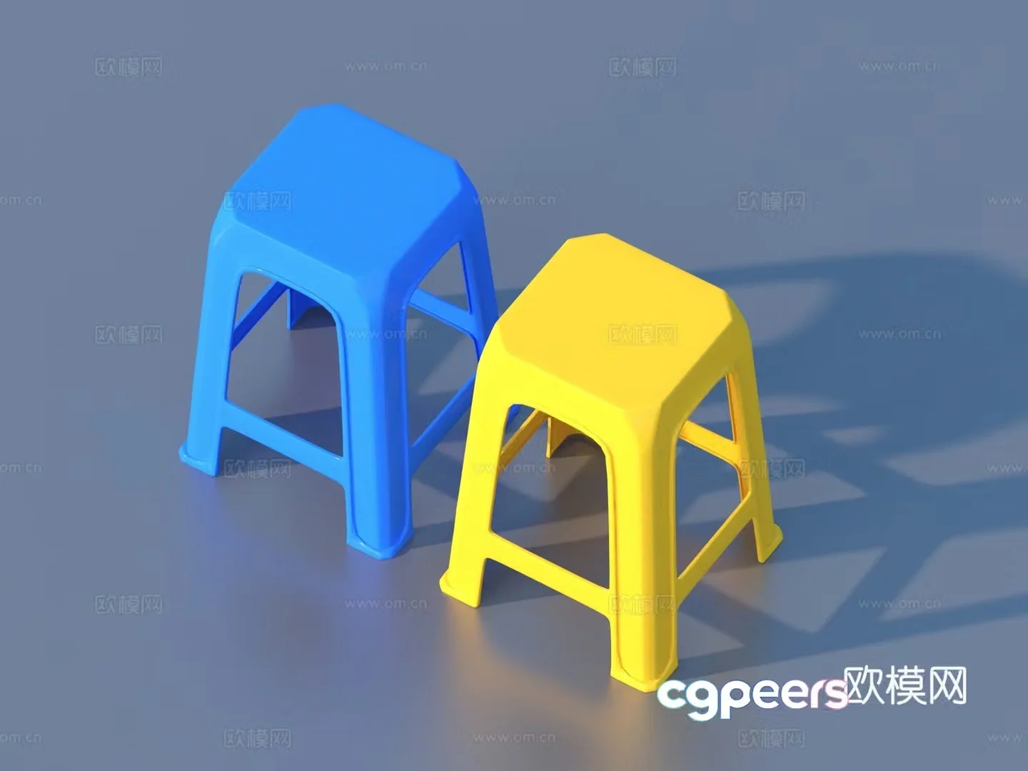 Stool Plastic Stool 3D Model