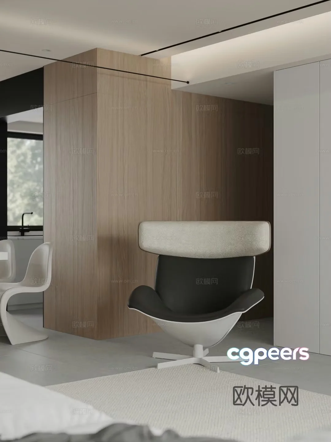 Modern sofa chair leisure chair 3D model