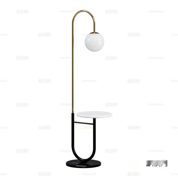A Modern Floor Lamp With A Table 3D Model – 15827 – CORONA Render