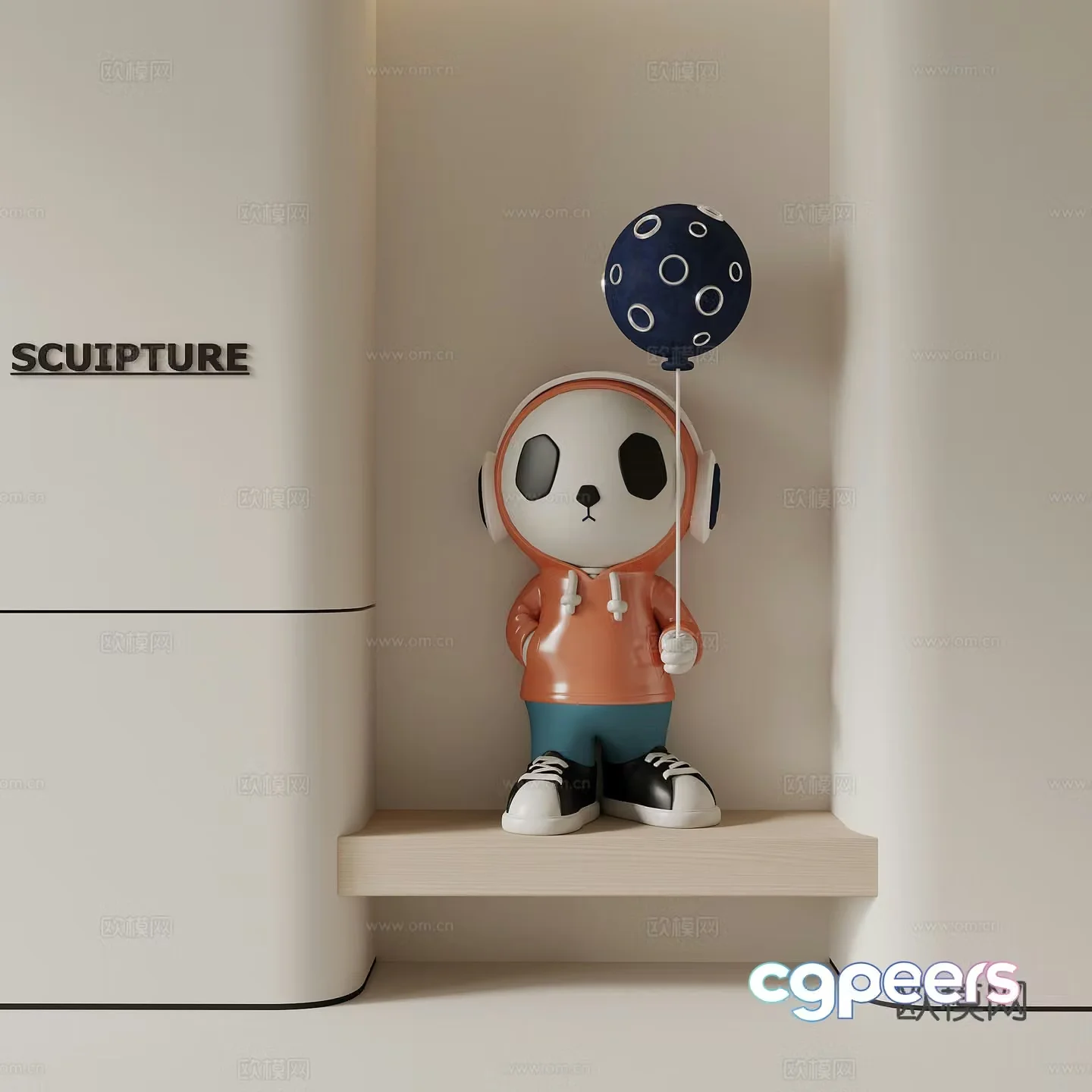 Modern sculpture ornaments 3d model