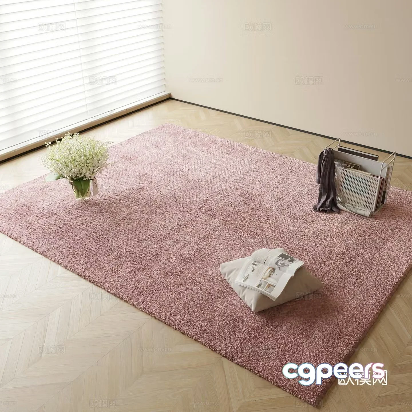 Modern carpet Square carpet 3d model