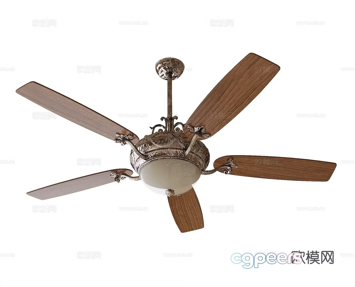 French fan chandelier 3d model
