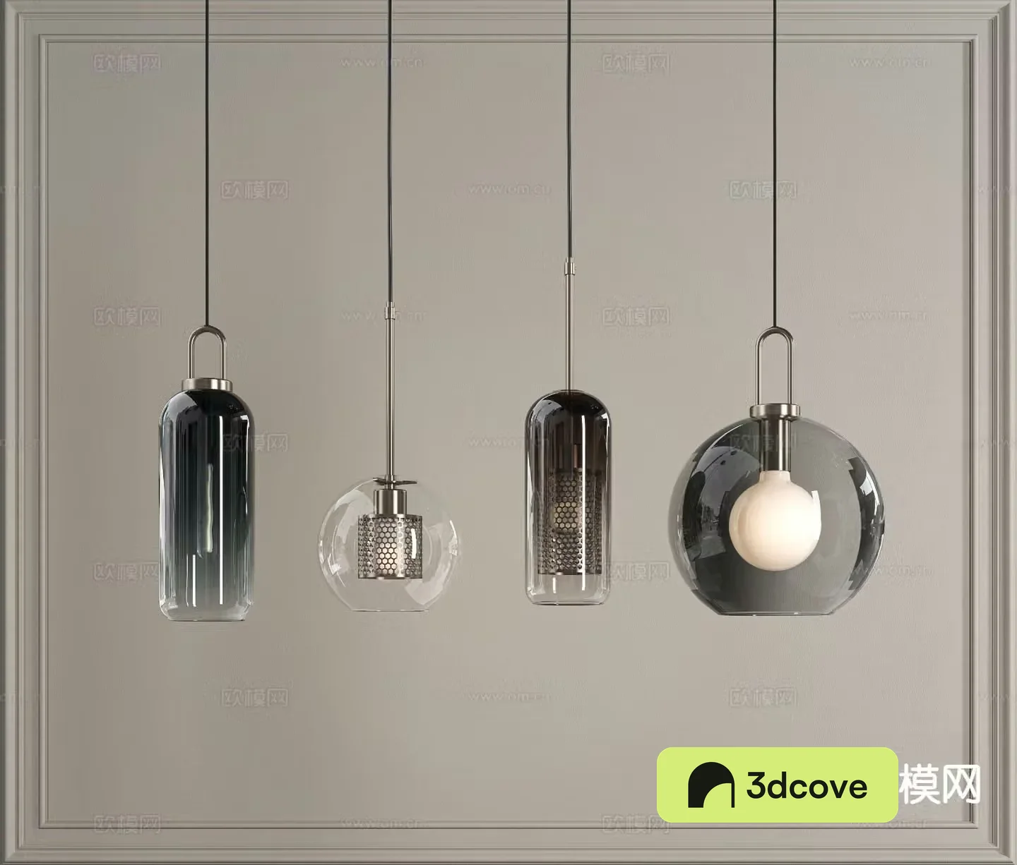 Modern glass chandelier