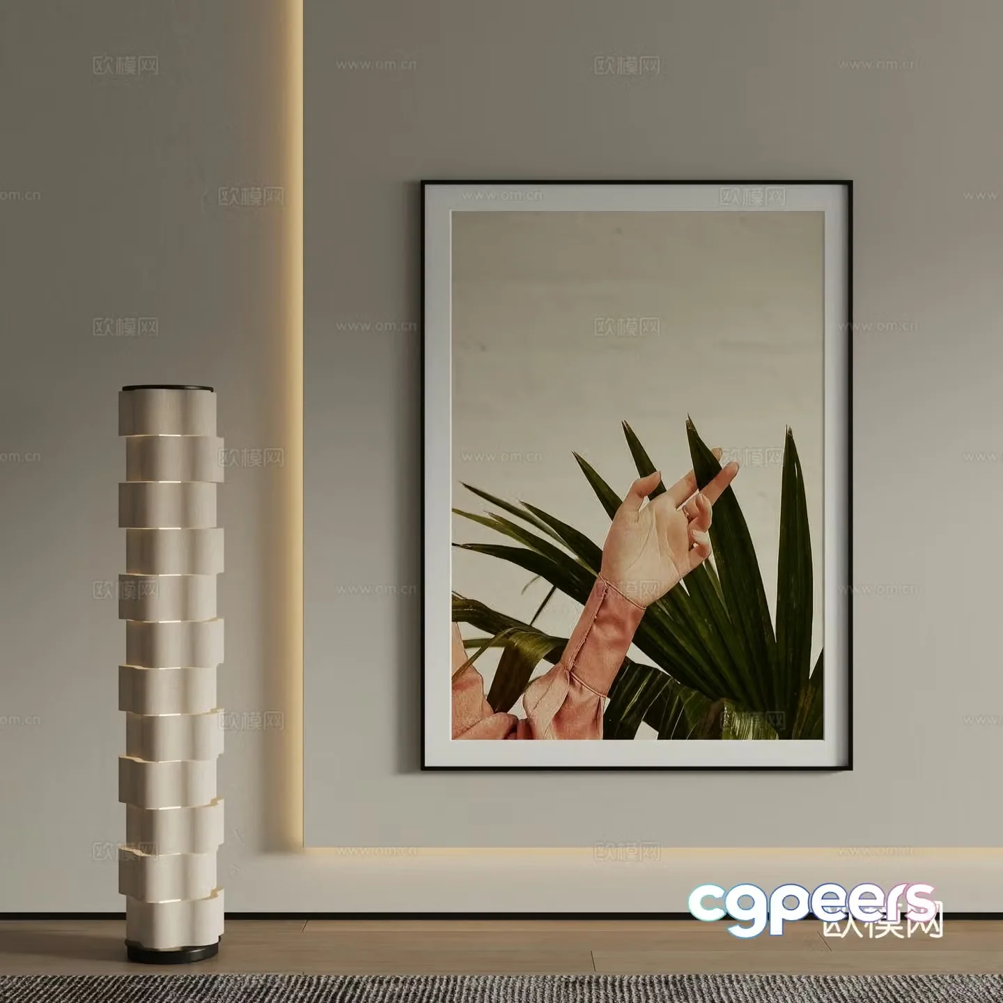 Modern Art Painting Decorative Painting 3D Model