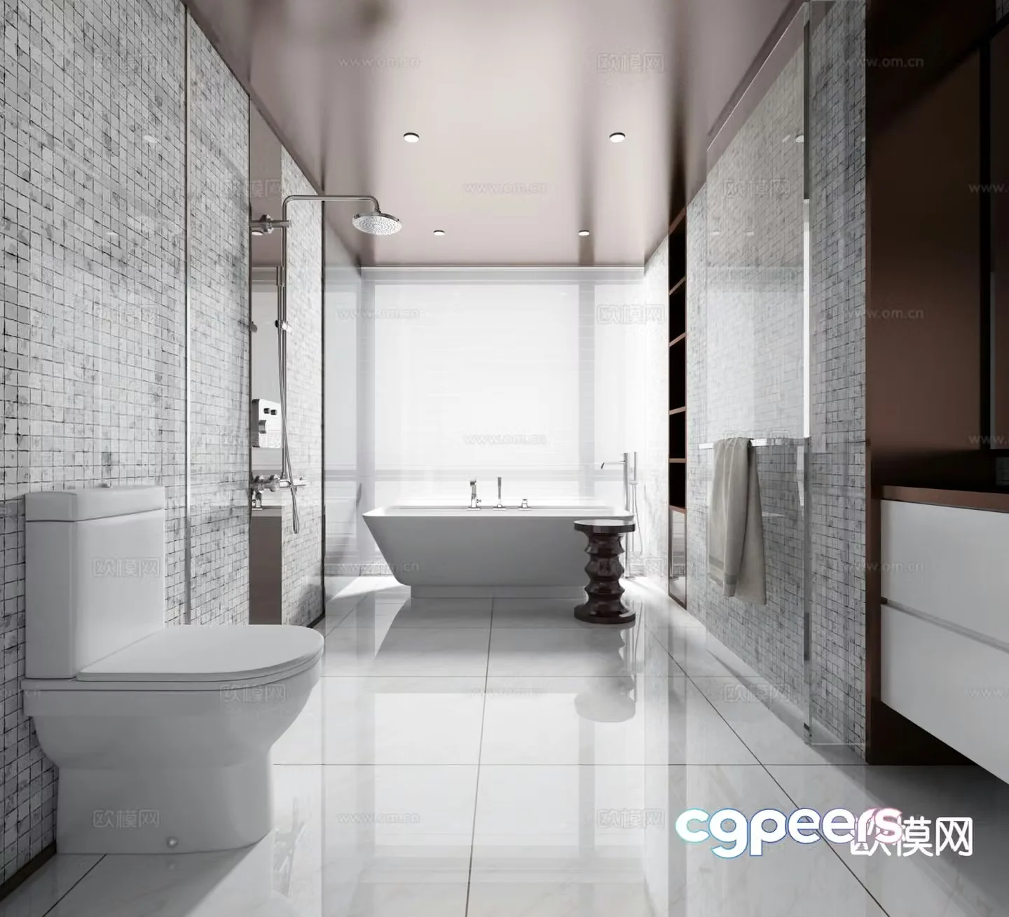 Modern bathroom bathroom master bathroom 3d model