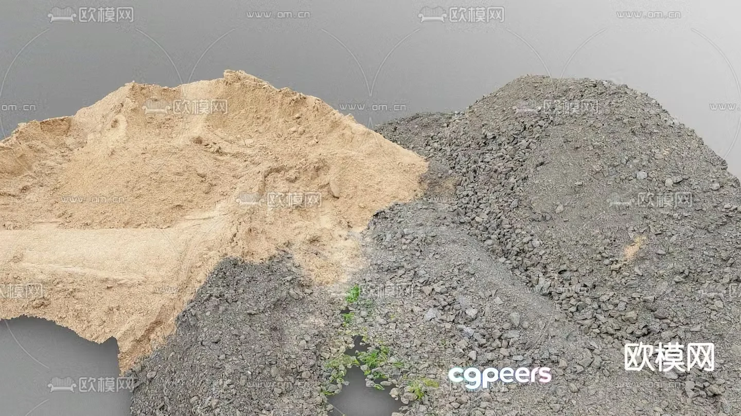 sand pile gravel pile 3d model