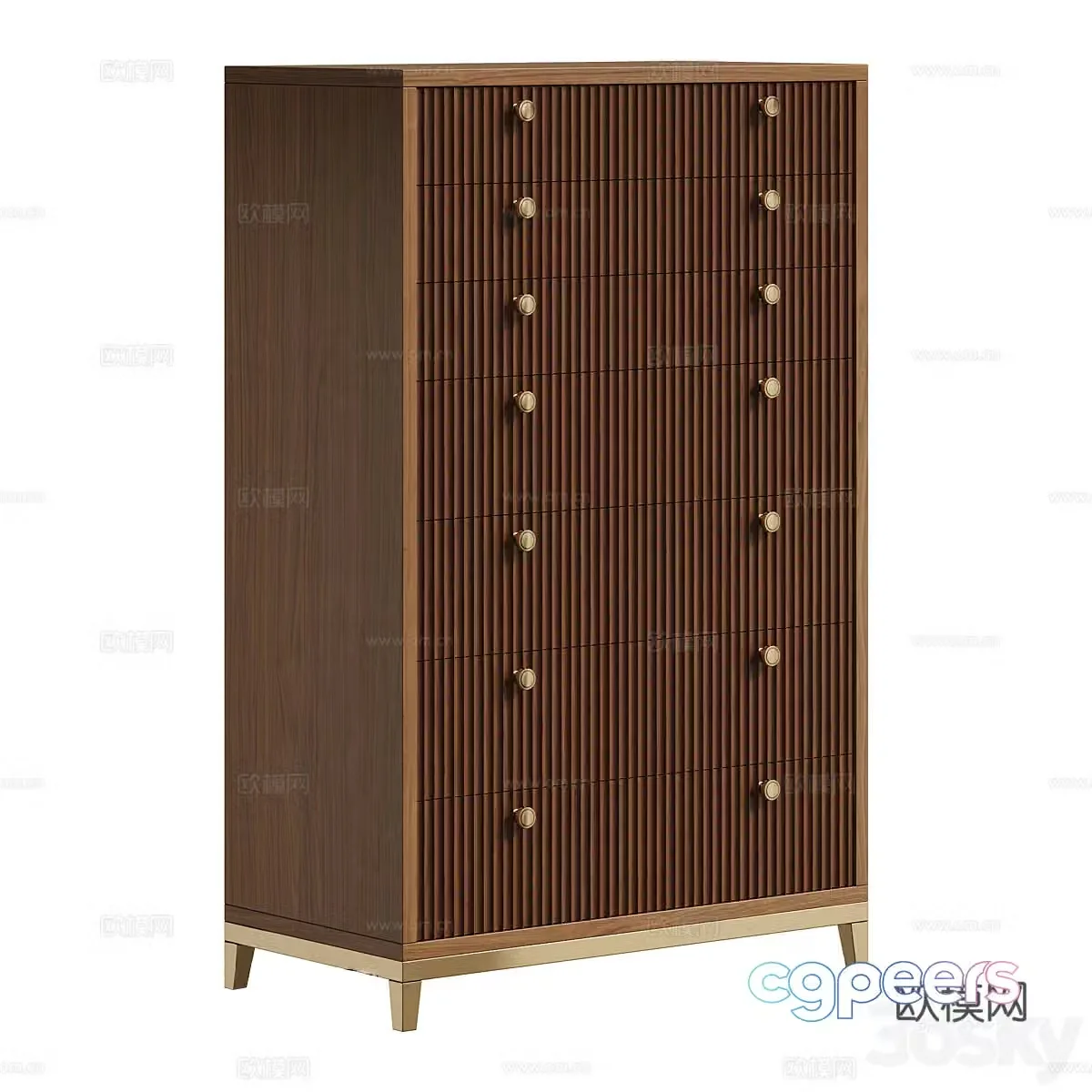 Modern entryway cabinet 3d model