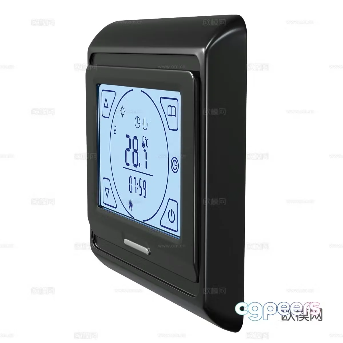 Modern simple air conditioning switch Air conditioning switch Simple switch Living room air conditioning switch 3D model