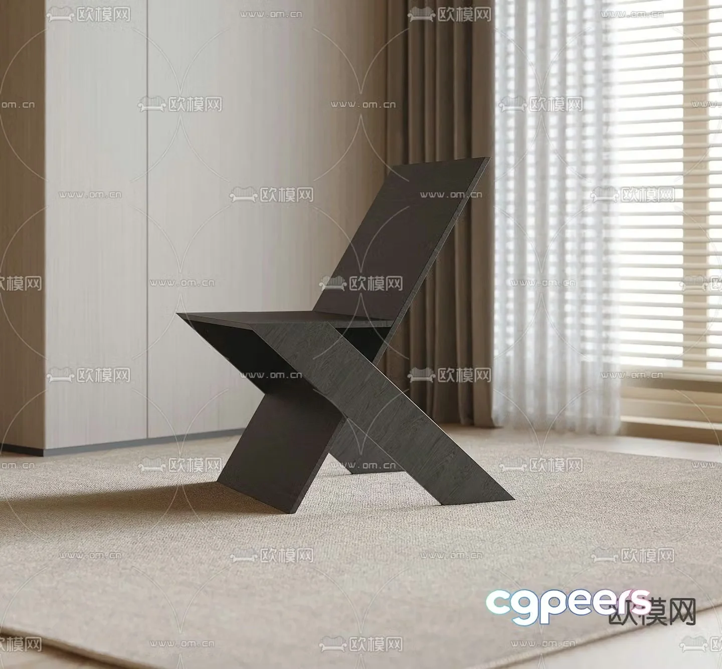Creative chair dining chair 3d model