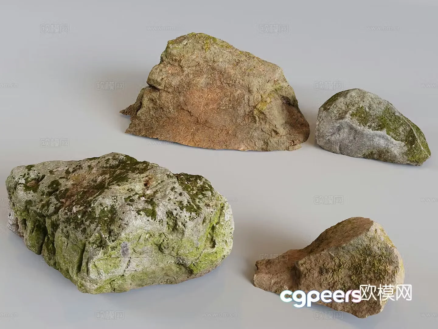 Garden stone landscape stone rock rock rock landscaping 3d model