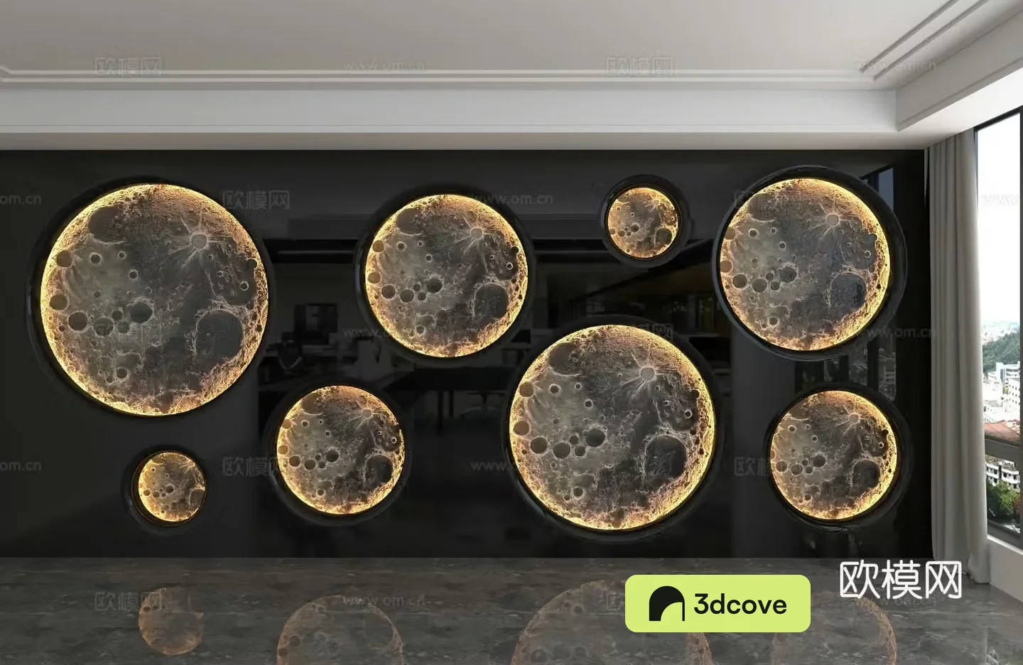 Modern background wall