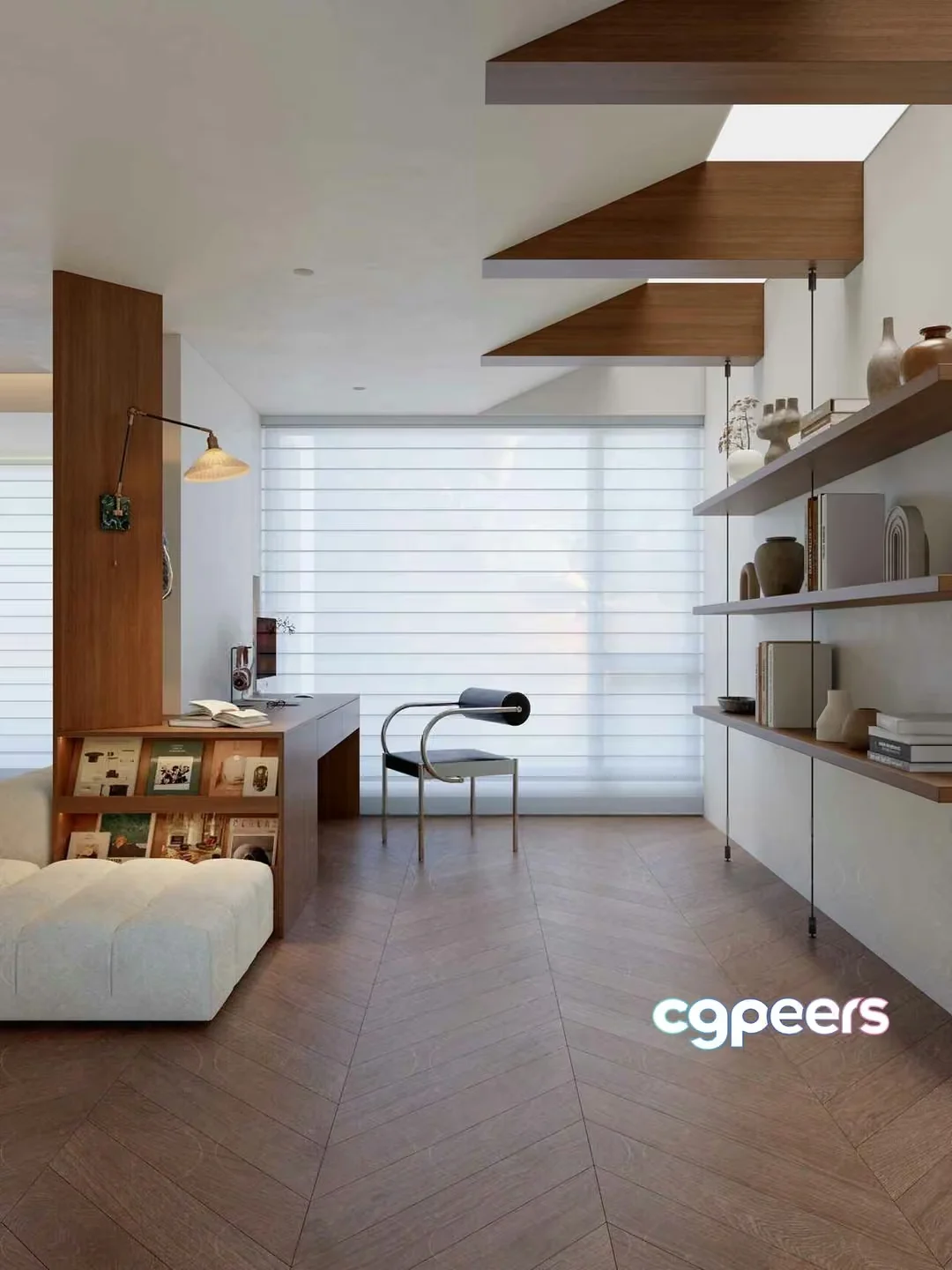Modern Home Office 3D Model – 19727 – CORONA Render