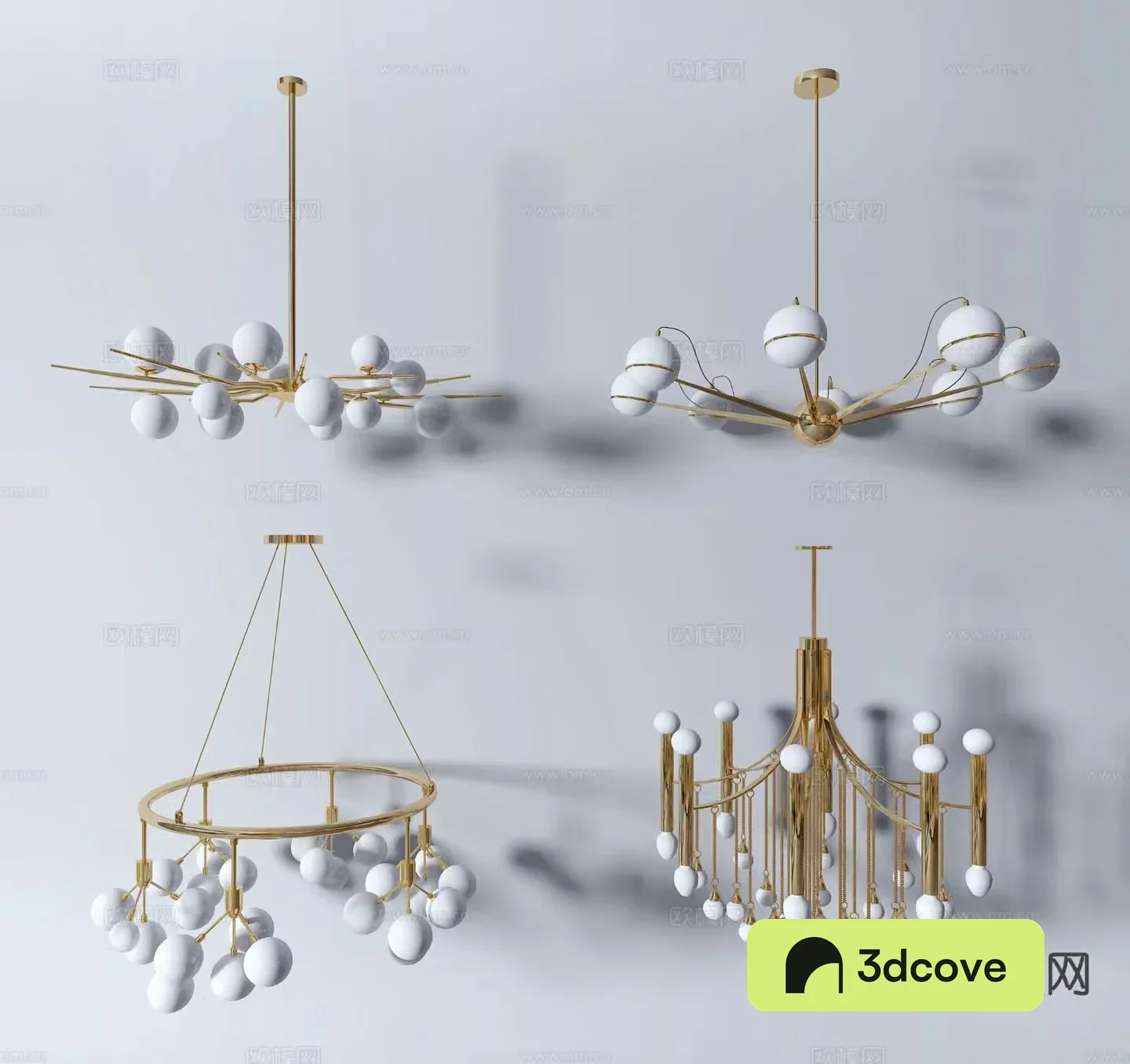 Light luxury multi-head chandelier