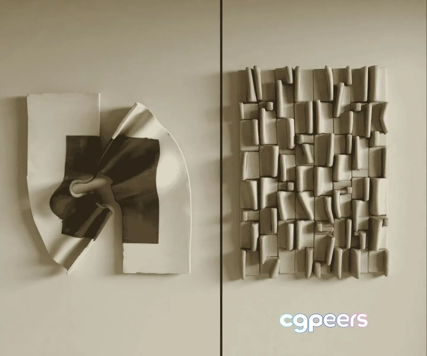 Abstract Art Piece 3D Model – 15403 – VRAY Render