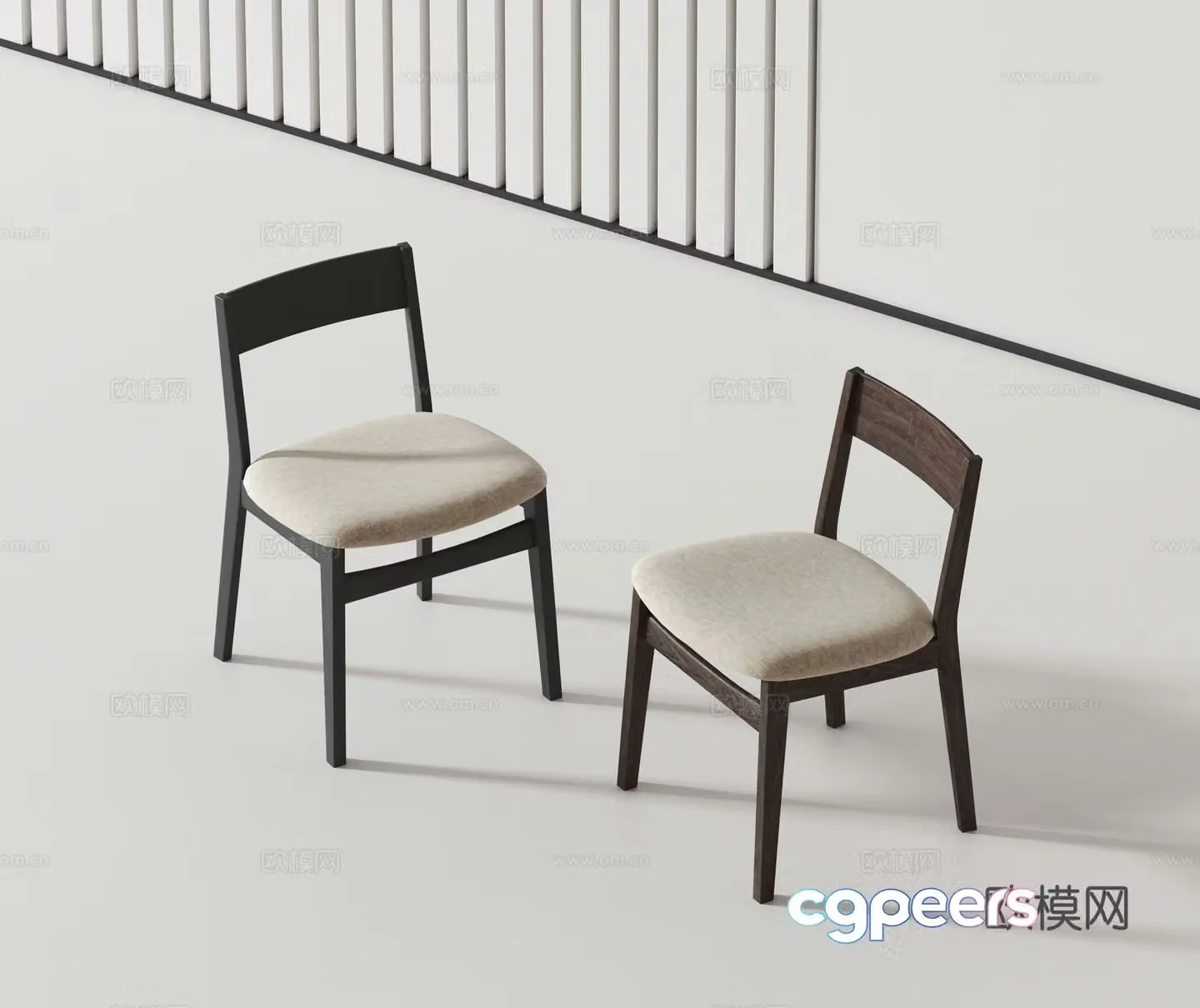 Modern single chair 3d model