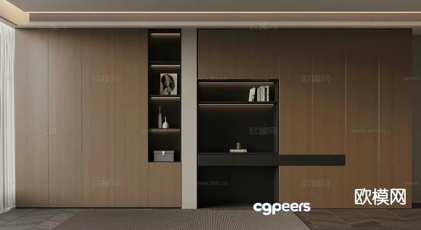 Italian style wardrobe wardrobe 3d model
