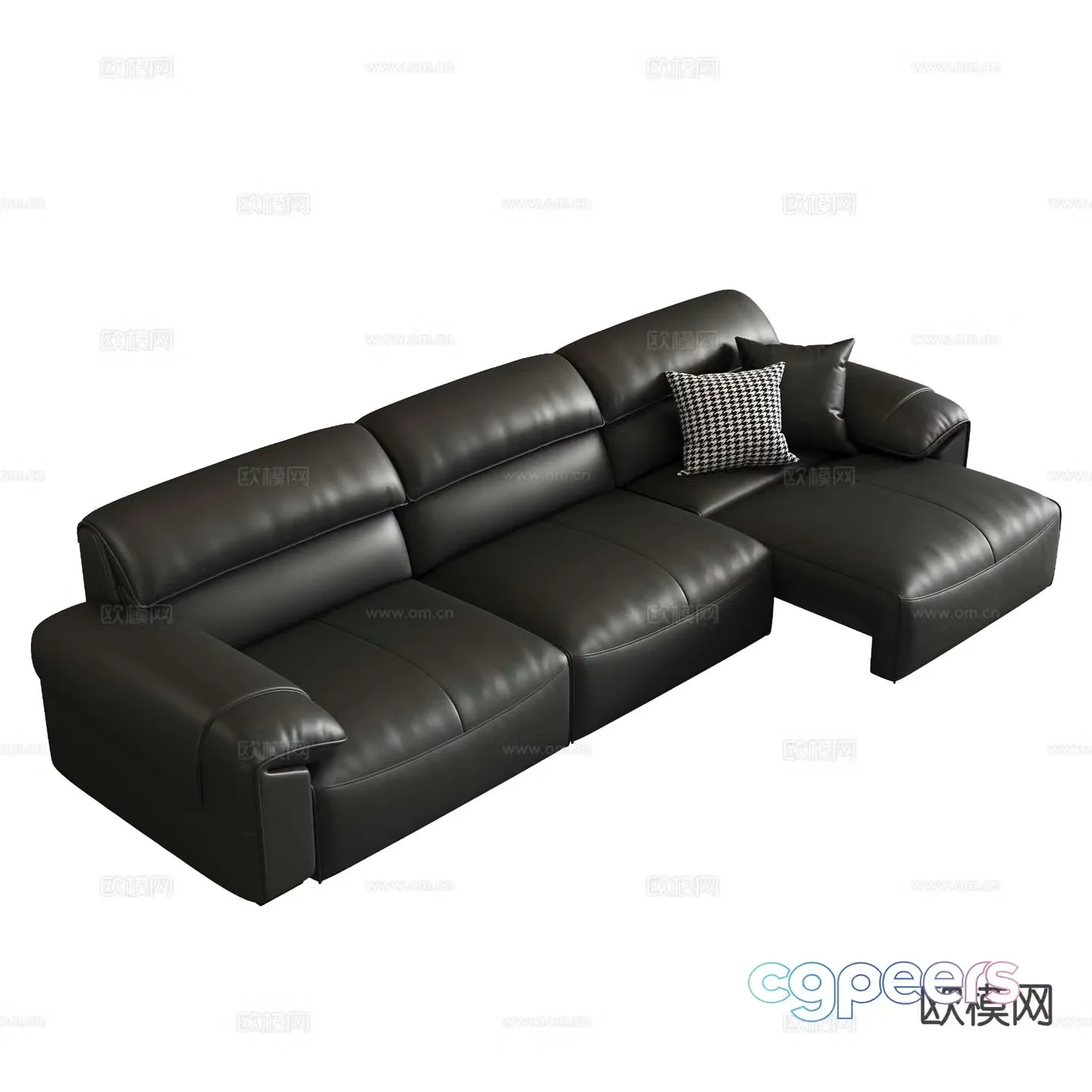 Modern functional sofa sofa bed three person sofa 3d model
