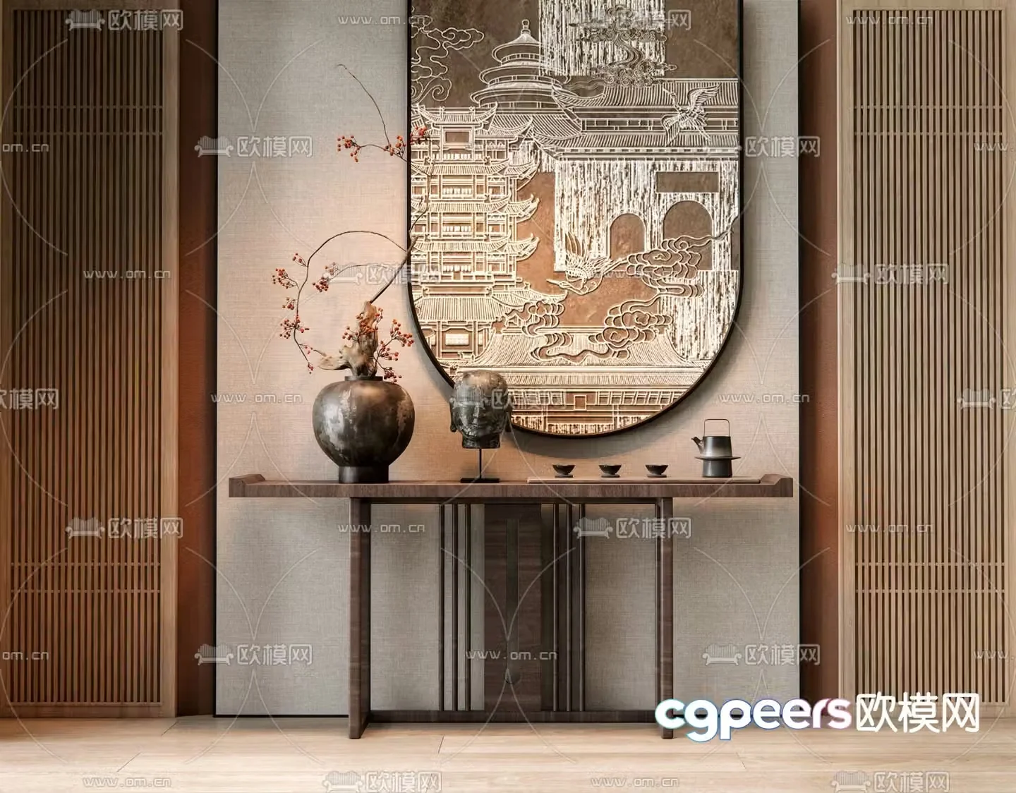 New Chinese-style Duanjingdai 3D model