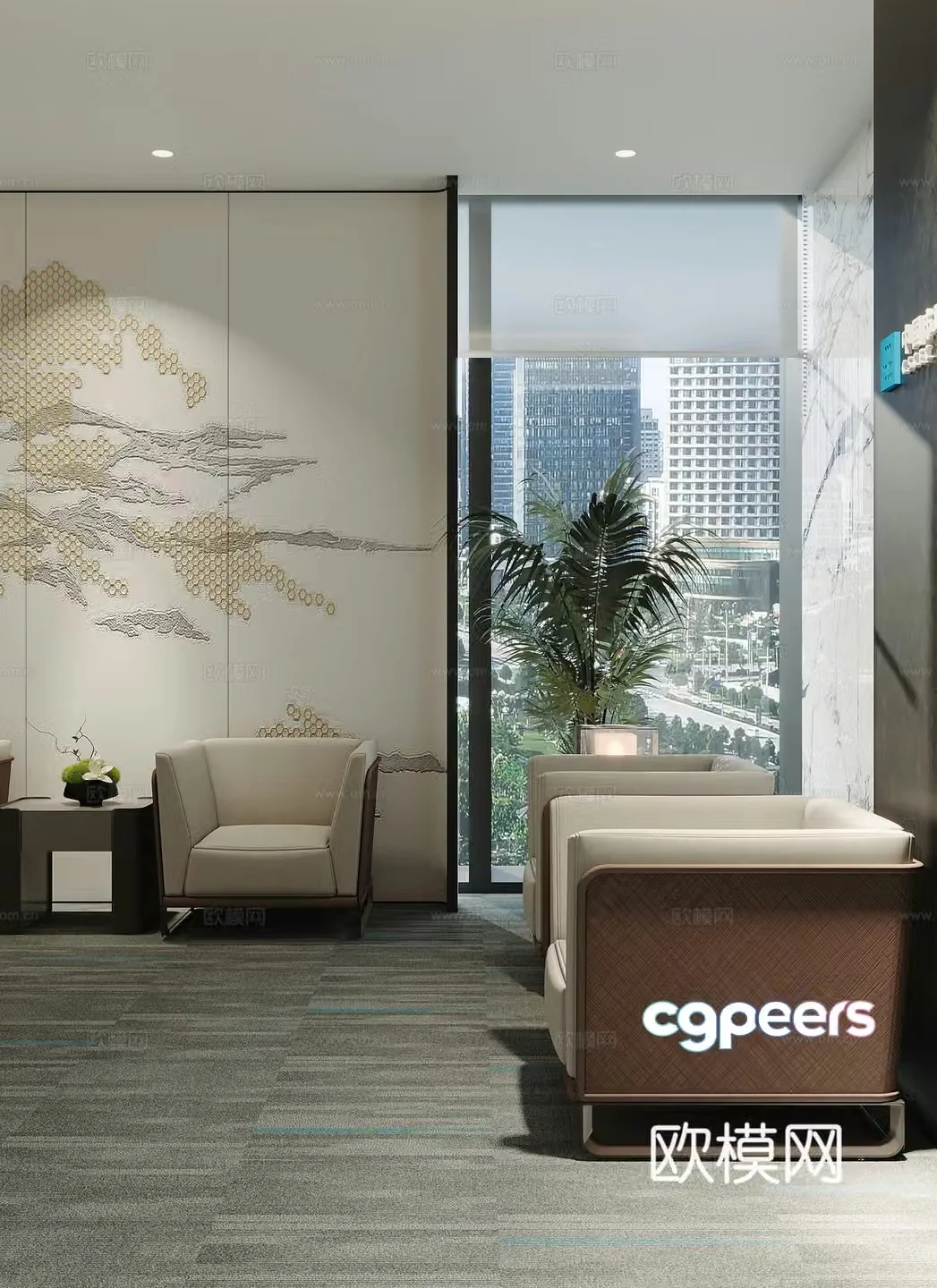 New Chinese style reception room 3D model