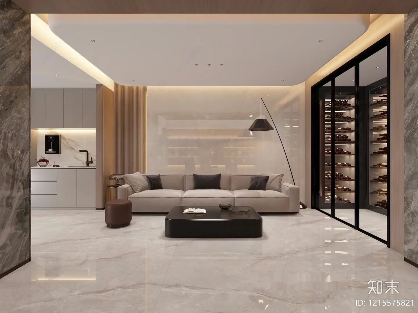 Modern Living Room 3D Model – 14158 – VRAY Render