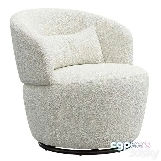 3ds Max Free – Amber Boucle Swivel Chair