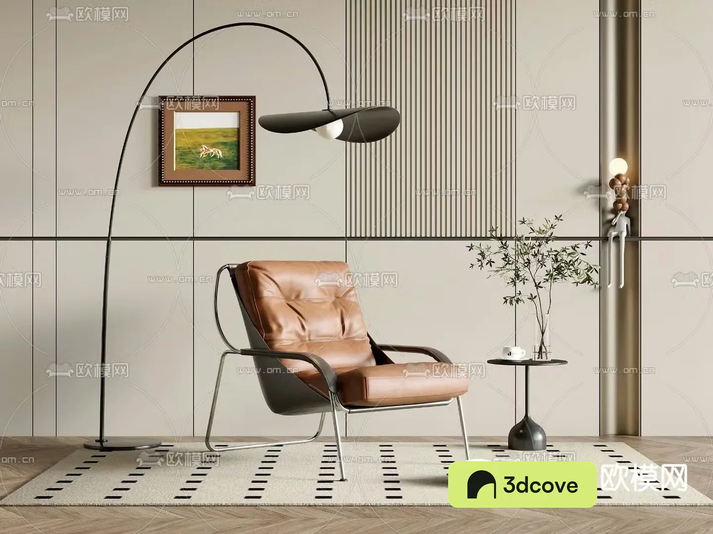 Leather chair lounge chair