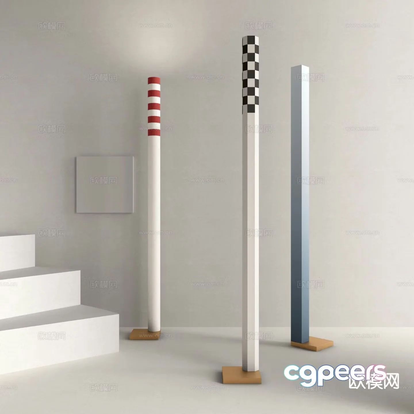Art floor lamp 3d model