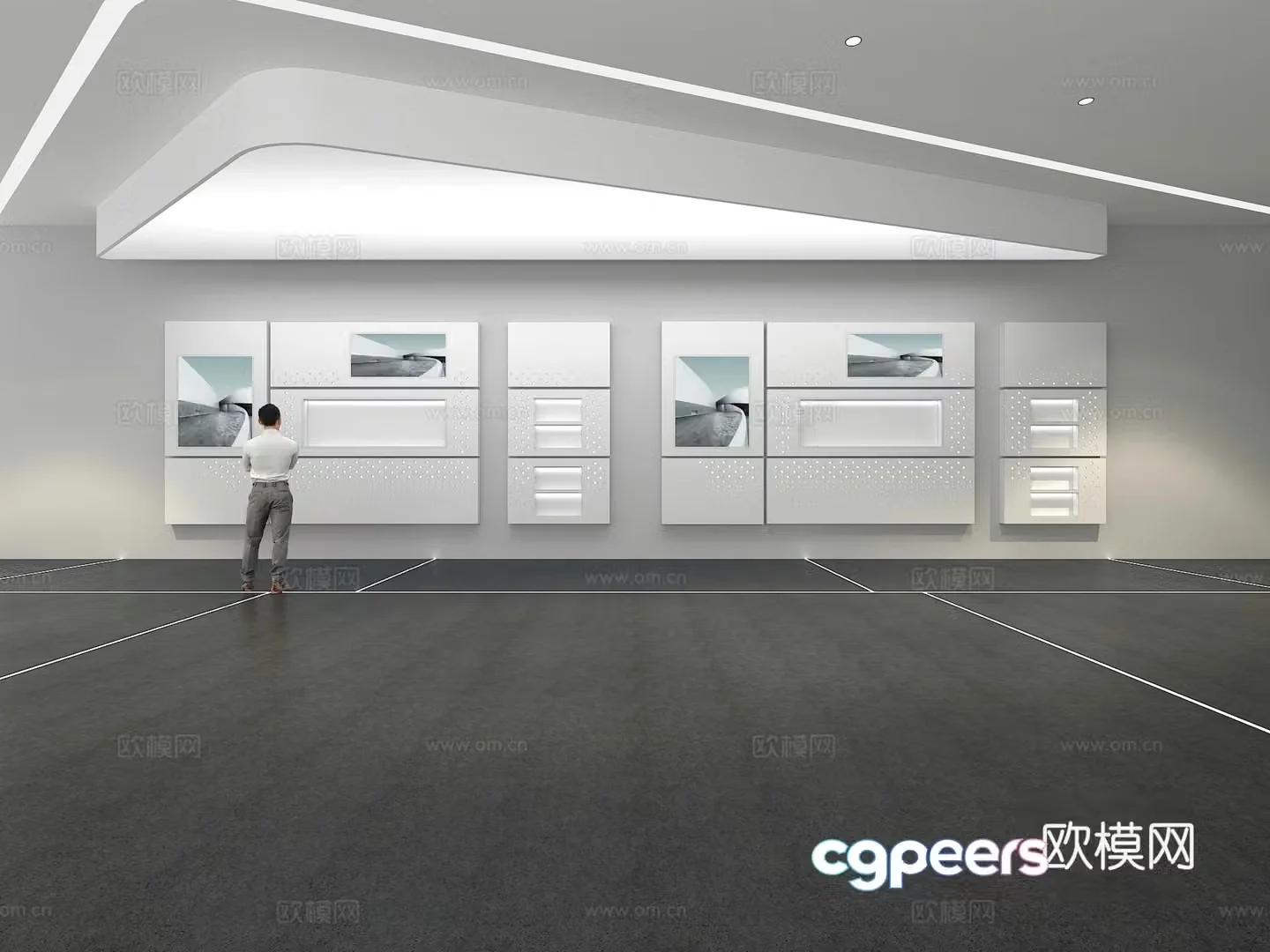 Cultural wall Corporate culture wall Display wall Classroom Exhibition hall Campus culture Corridor 3D model