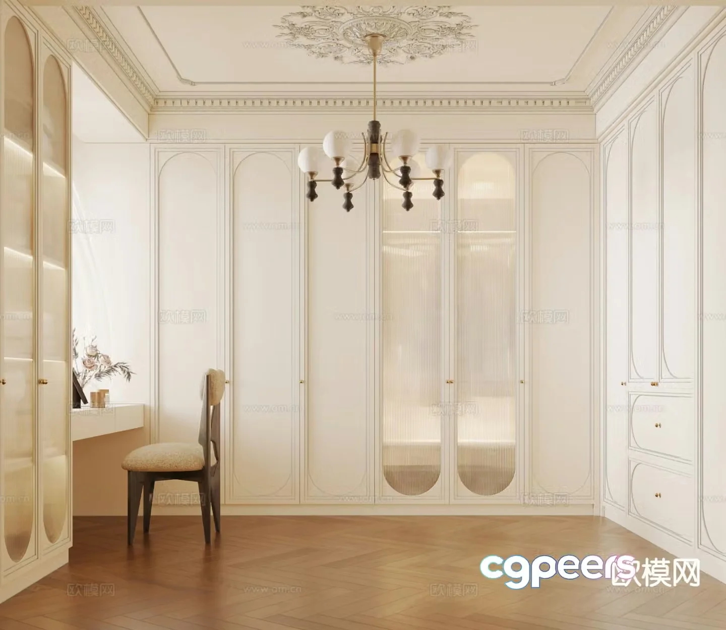 French cloakroom 3d model