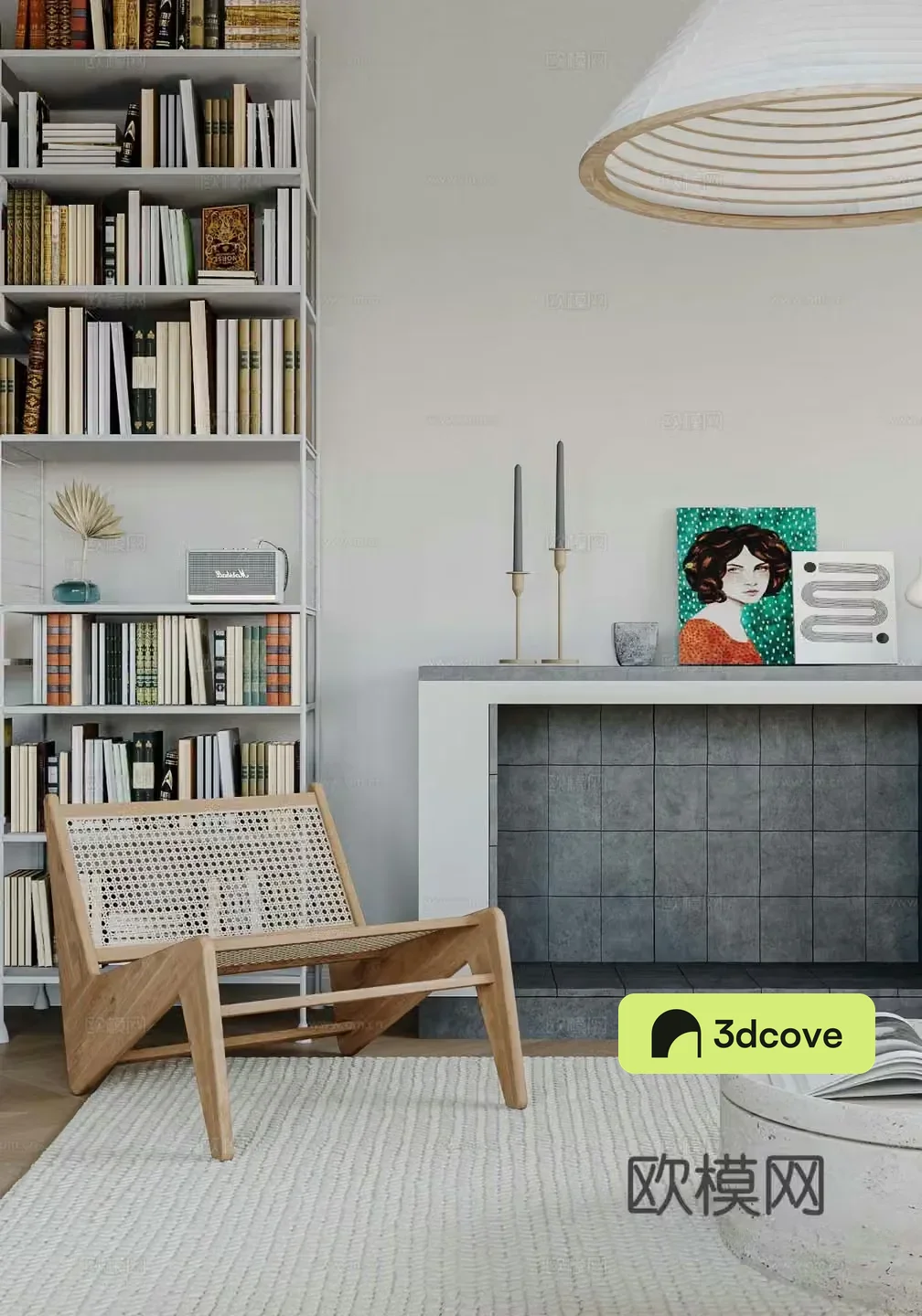 Modern rattan chair wooden chair leisure chair