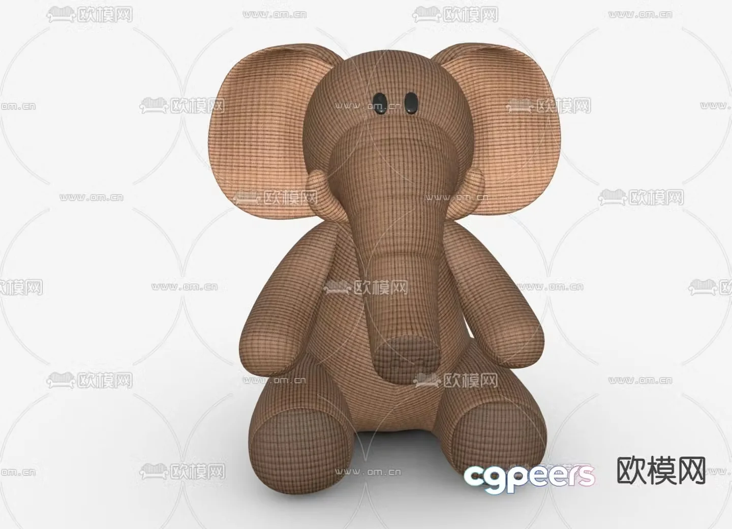 Baby elephant doll doll 3d model