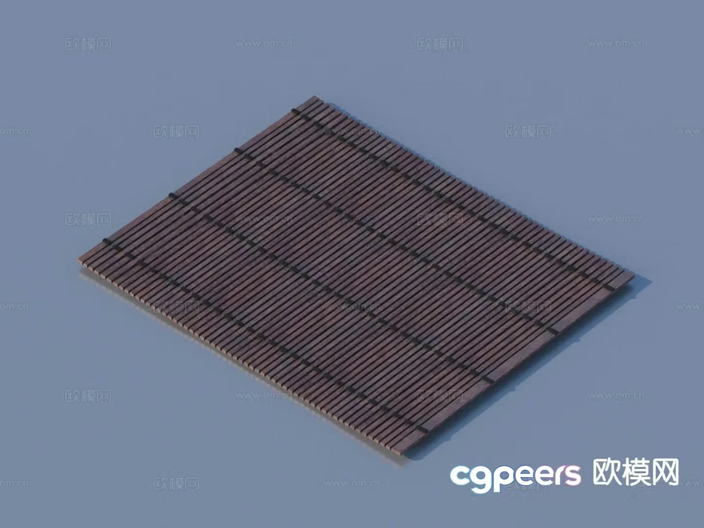 Bamboo mat tea tray tea sea tea set 3d model