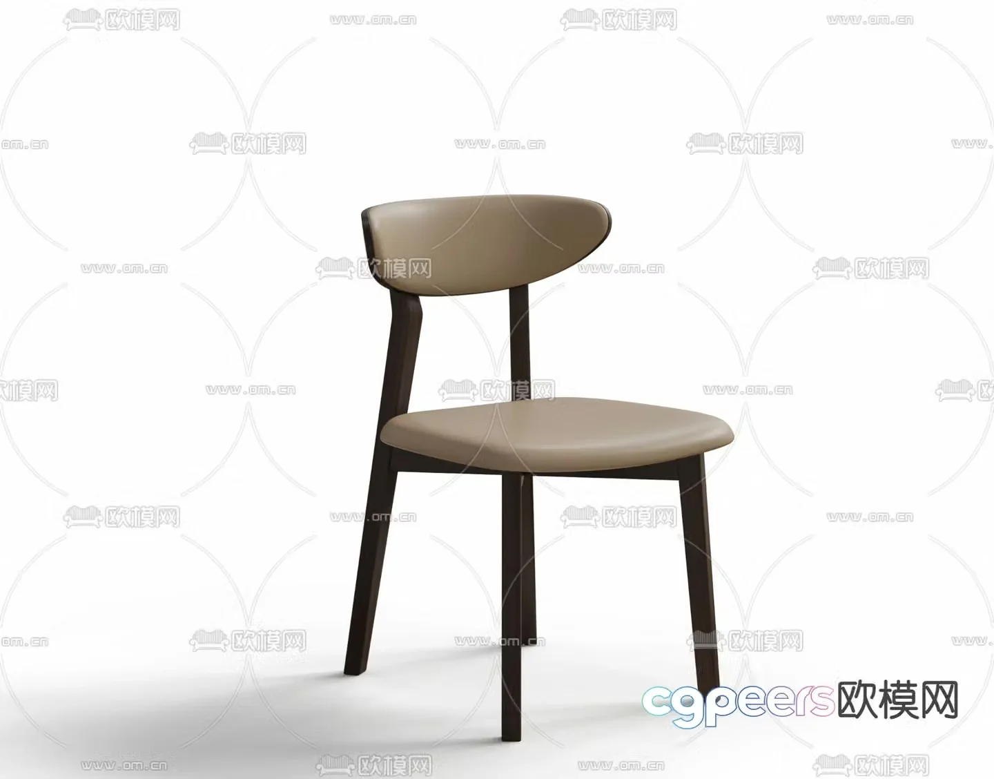 Italian minimalist chair dining chair 3d model