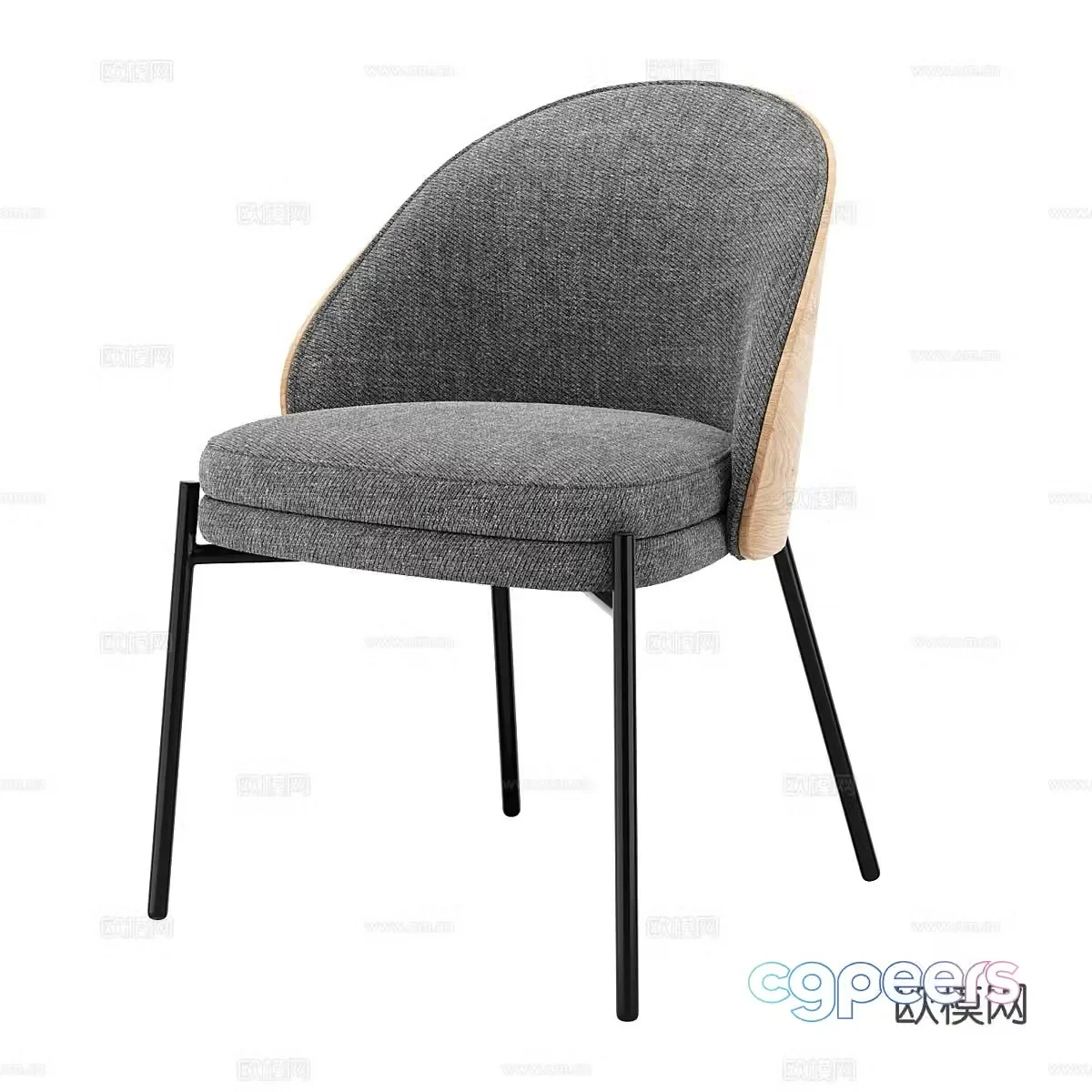 Nordic chair leisure chair 3d model