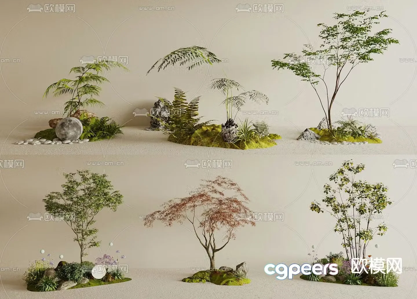 Landscape sketch plant landscaping landscape tree 3D model