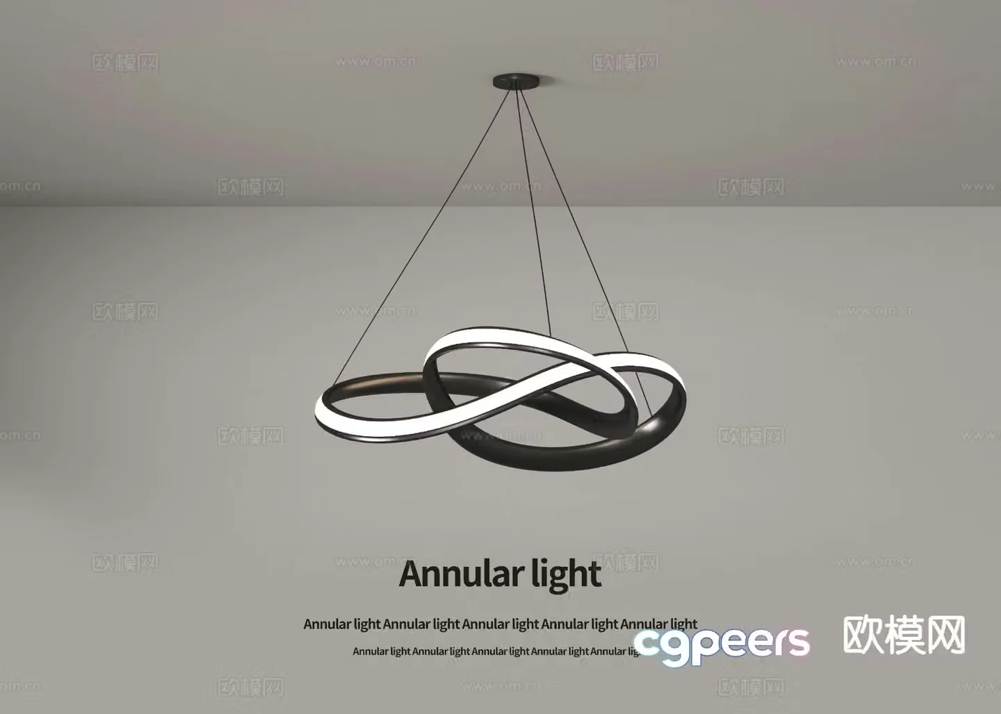 Modern ring chandelier 3d model