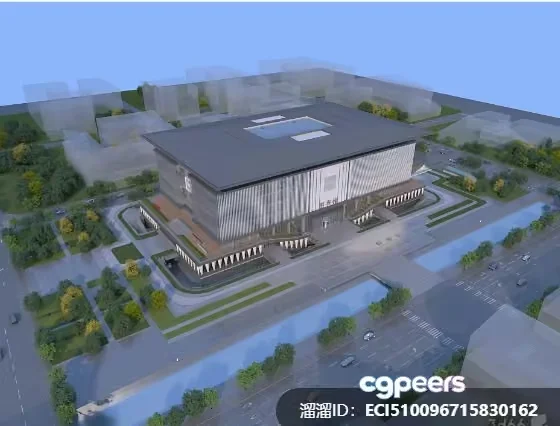 A Modern Building 3D Model – 8243 – VRAY Render