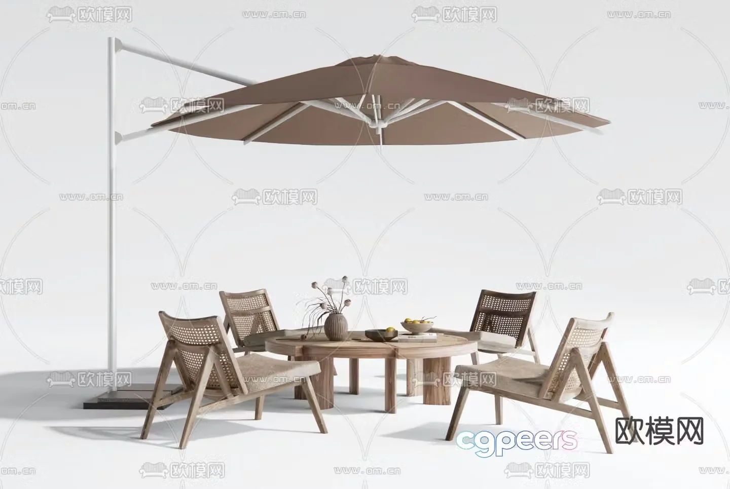 Wasabi outdoor table and chair 3d model