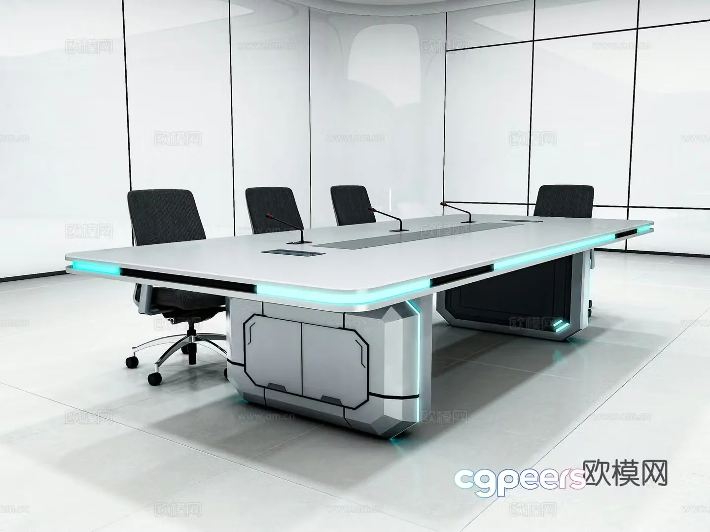 3D model of technology conference table