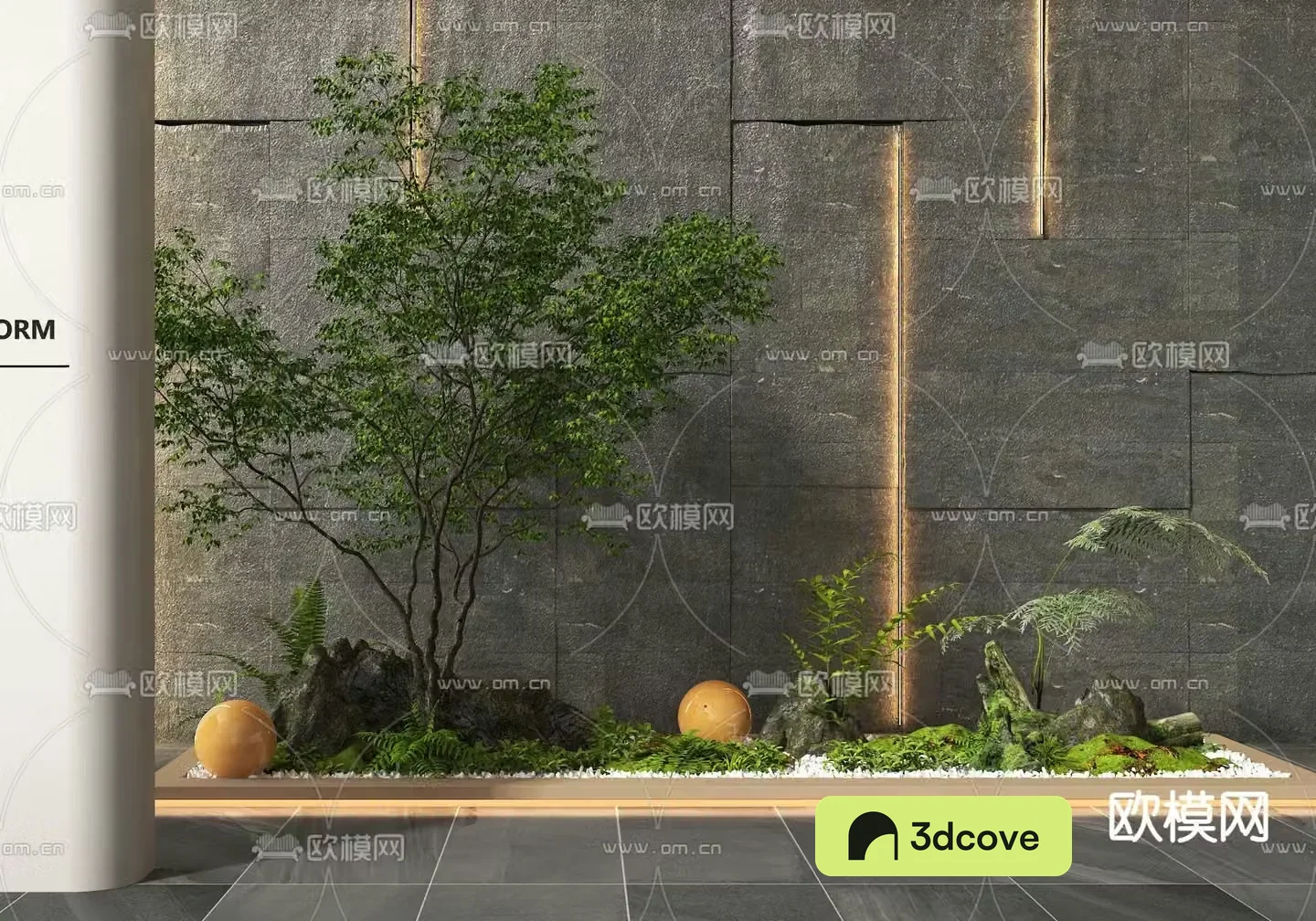 Indoor landscape landscaping