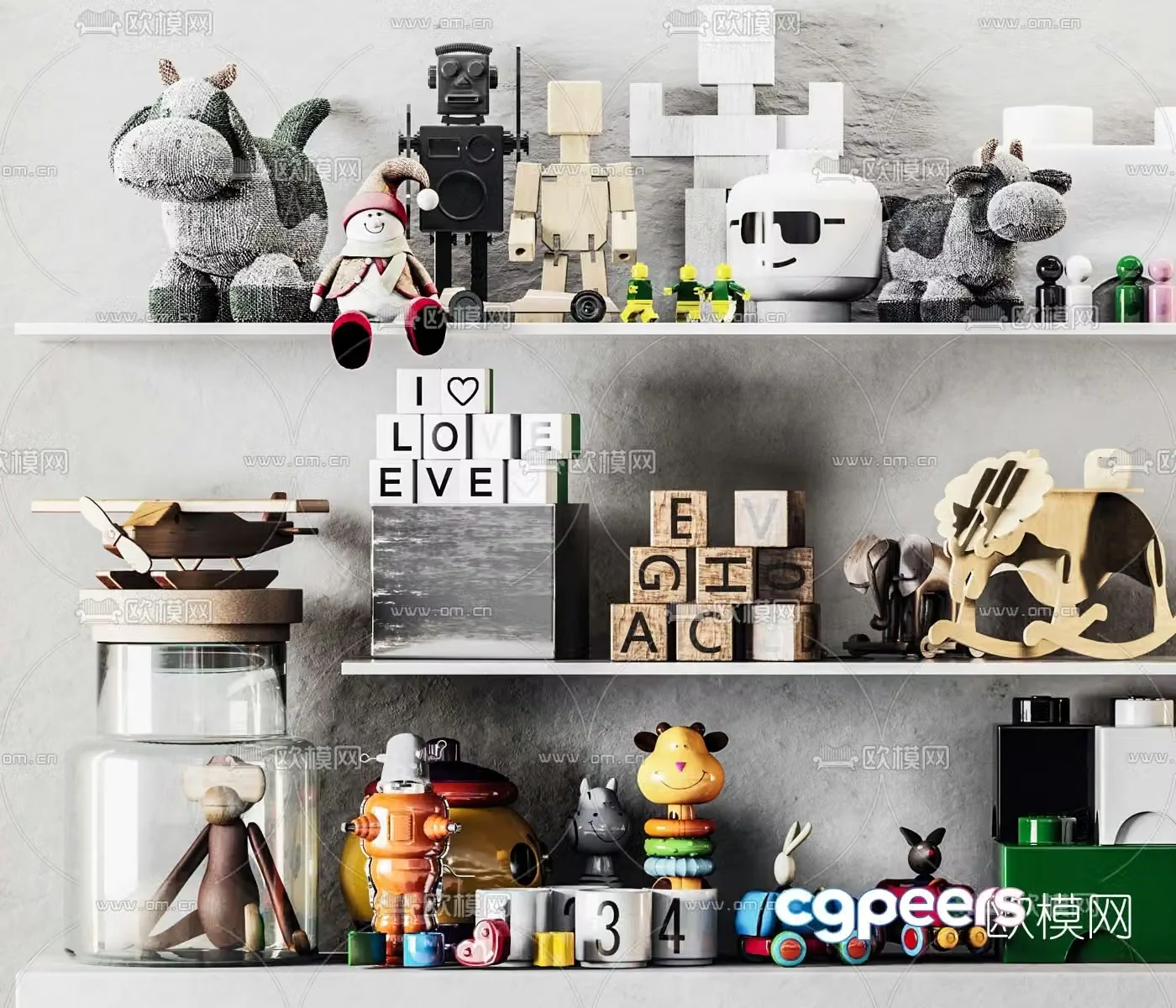 Modern children’s play set 3d model