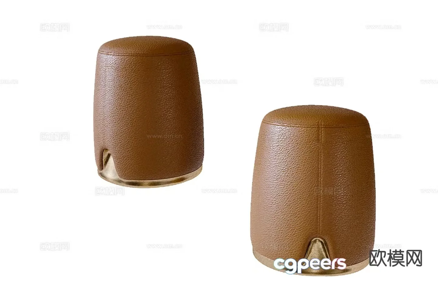 Nordic stool sofa stool low stool 3d model