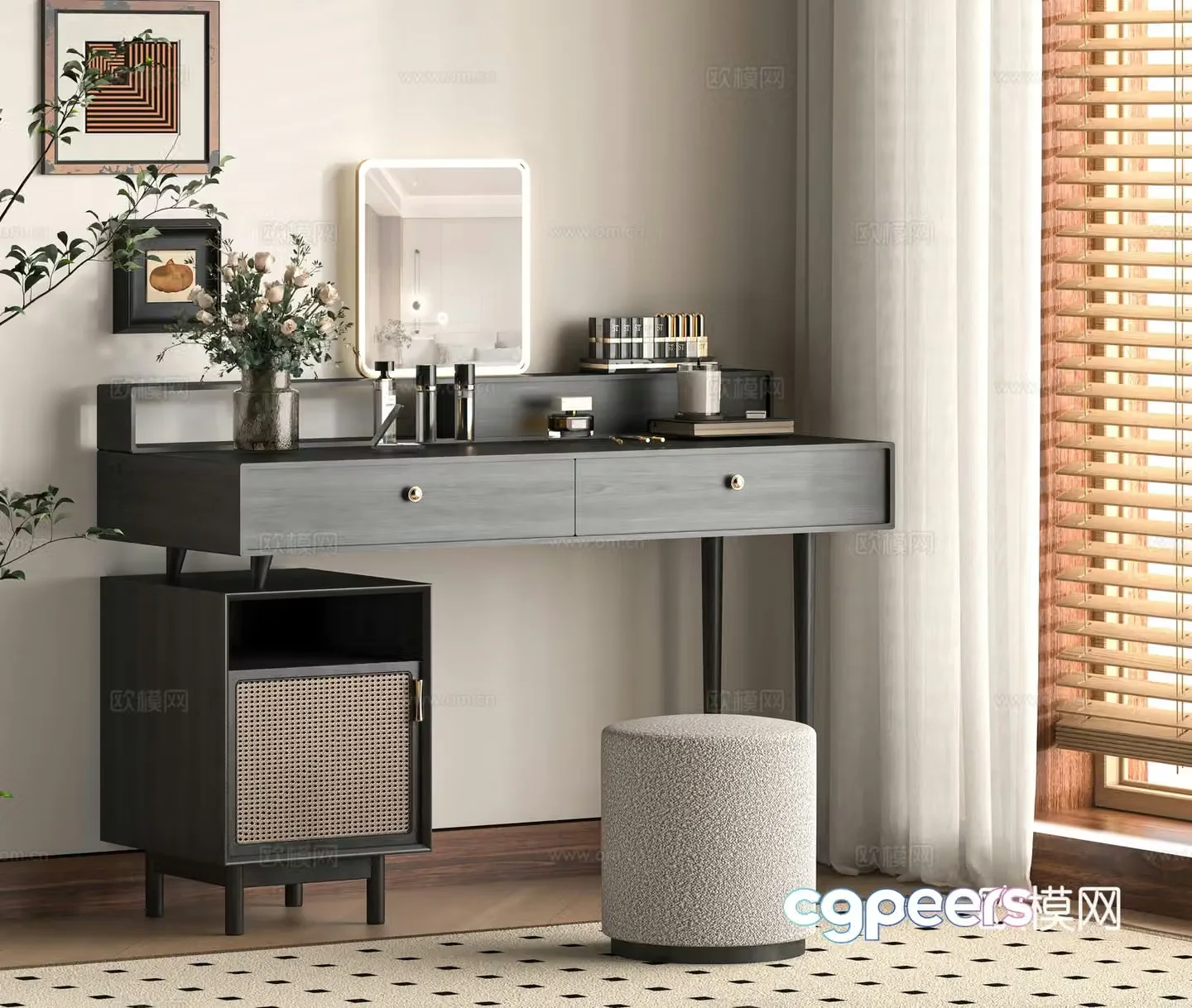 Modern dressing table 3d model