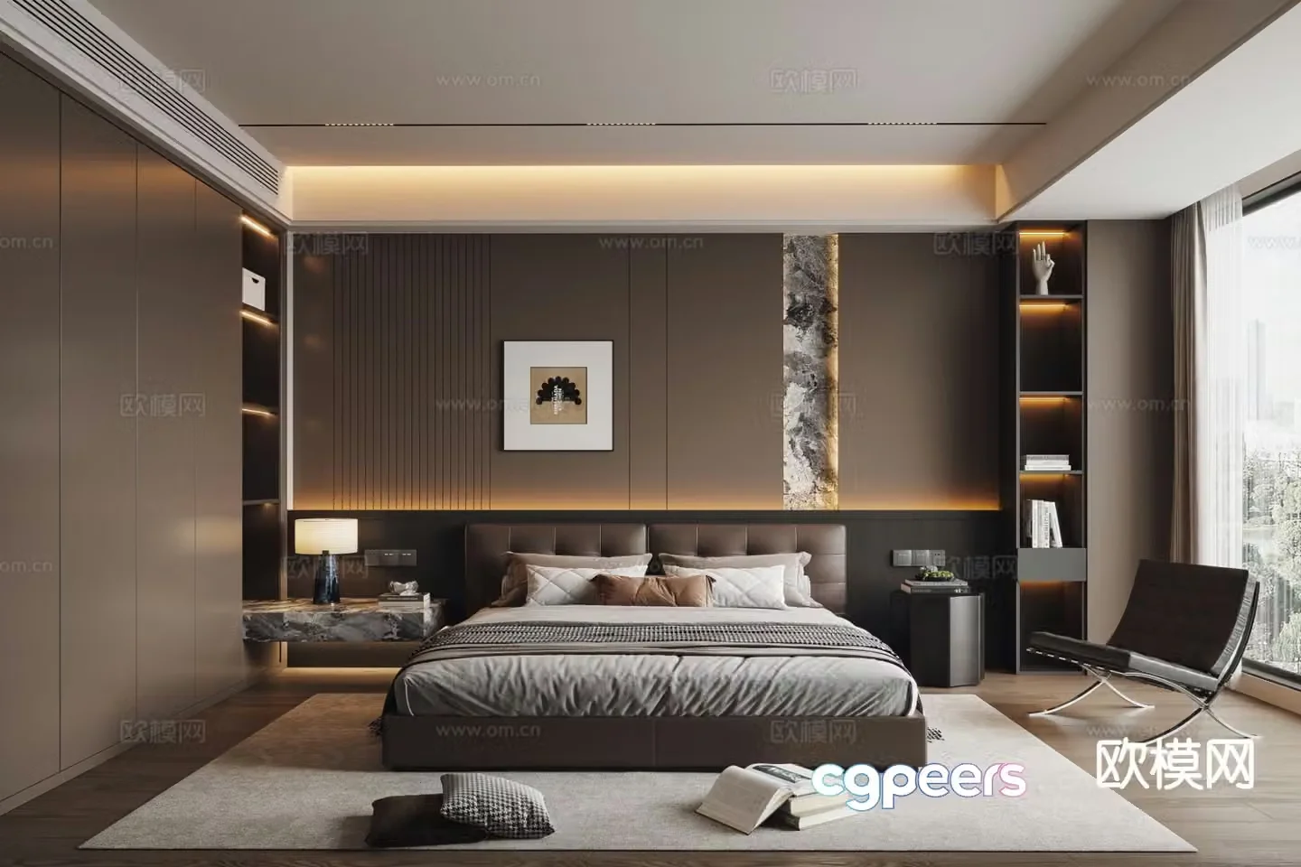 Italian bedroom master bedroom 3d model