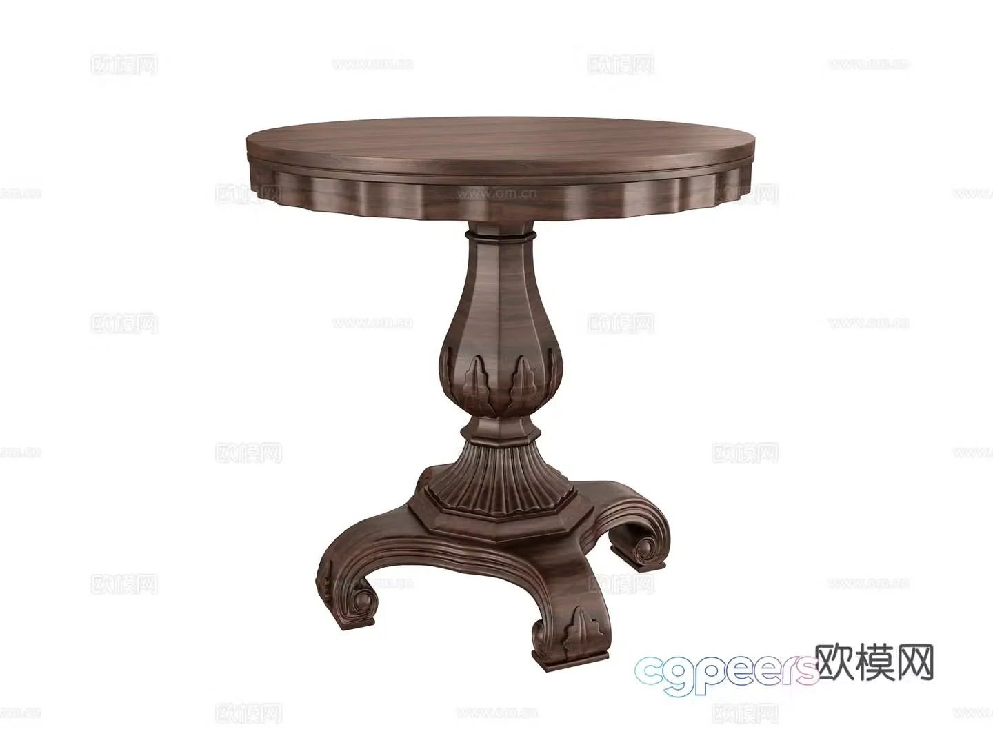 American round table corner table side table 3D model