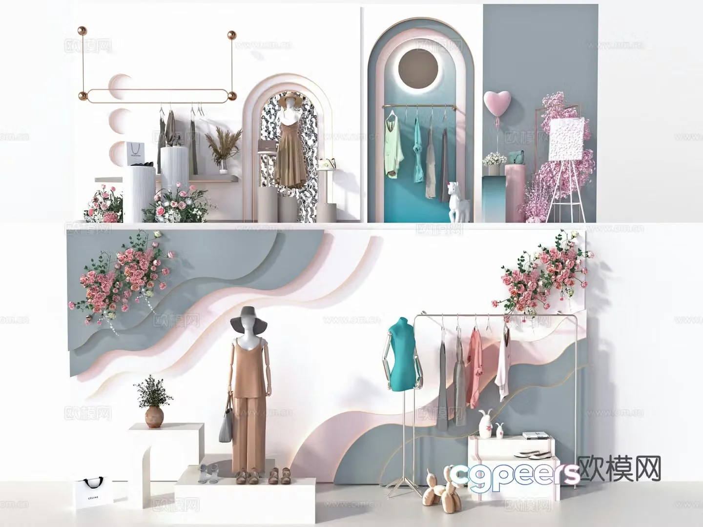 Women’s clothing store 3d model