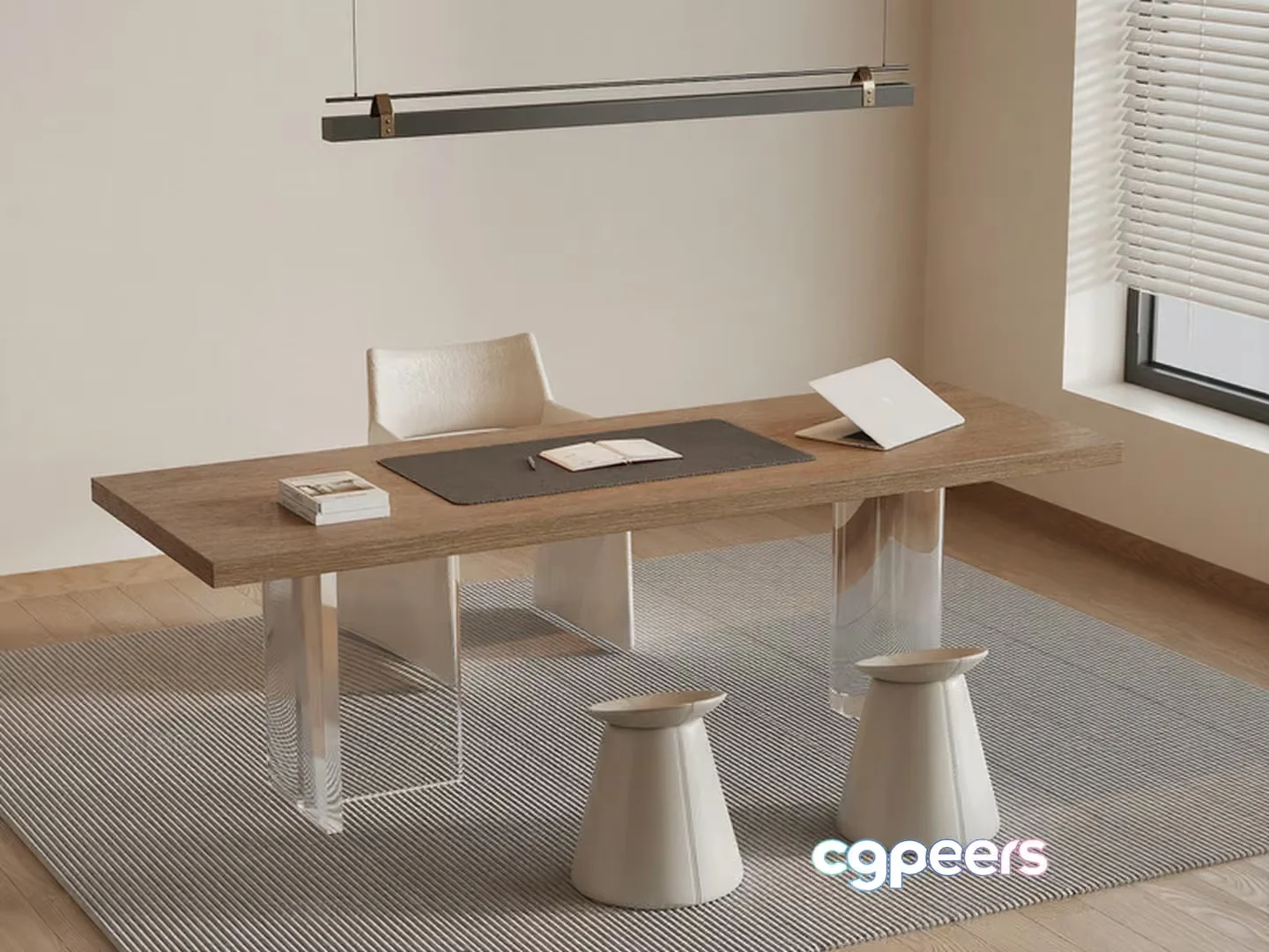 Modern Office Space 3D Model – 23125 – VRAY Render