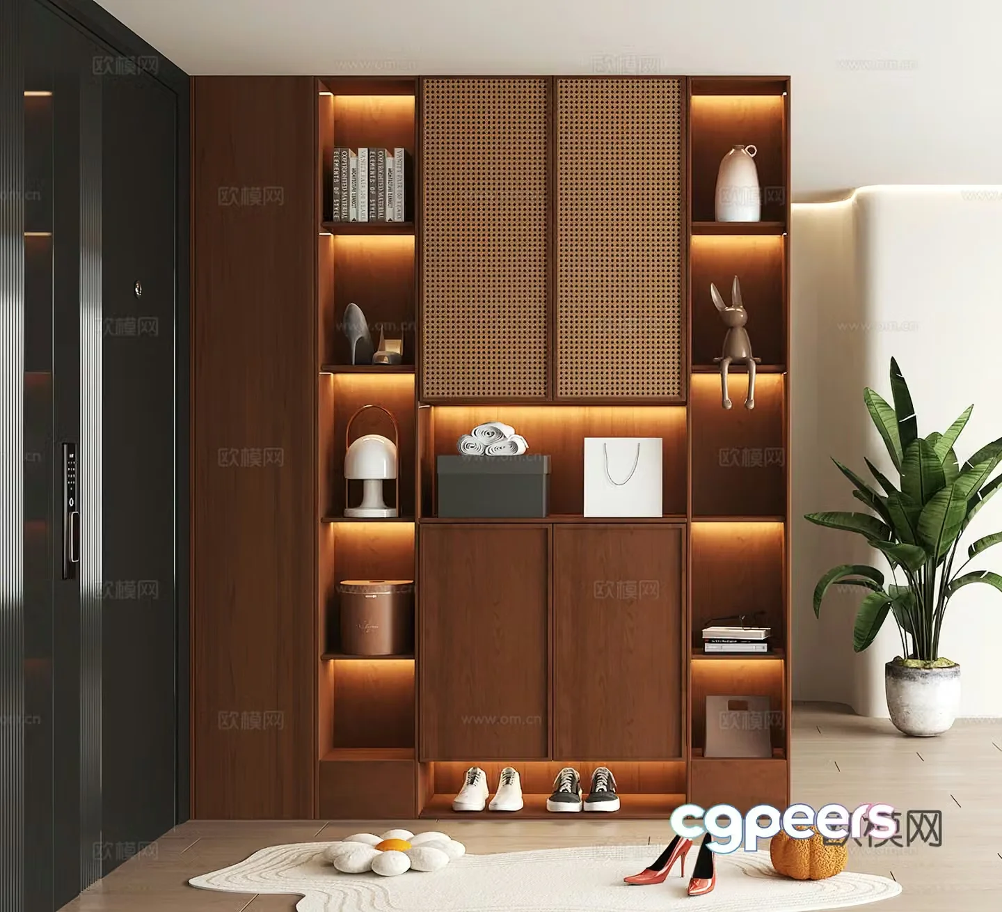 Shoe cabinet design shoe cabinet partition shoe cabinet porch shoe cabinet shoe cabinet rendering 3D model